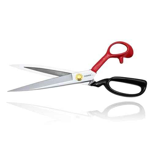 TONMA Fabric Scissors [Made in Japan] 12 inch Professional Tailor Sewing Scissors for Fabric Cutting, Commercial Heavy Duty Stainless Steel Dressmaking Shears for Leather Carpet Upholstery Crafting