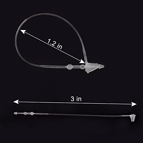 3 Inch Clear Plastic Tag Fasteners 1000 Pcs – Snap Lock Loop for Retail Clothing