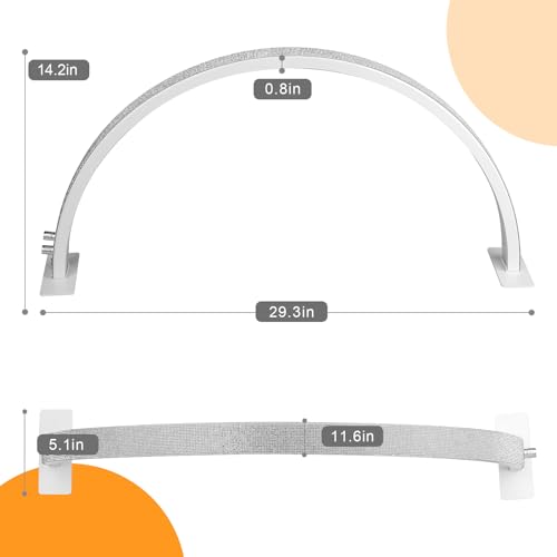 IMENE Half Moon LED Manicure Light - 29in Table Lamp, 3000-6000k Perfect for Nails & Lashes (White Rhinestone)