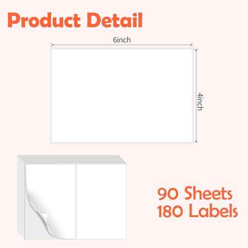 180Pcs 4"x6" Removable Labels for Storage Bins, No Residue Large Storage Bin Labels, Waterproof & Oil-Resistant & Tear-Resistant Stickers for Plastic Bins, Boxes, and Cases