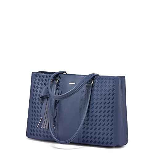 LOVEVOOK Laptop Tote Bag for Women 15.6 Inch Waterproof PU Leather Computer Bags for Business Office Work Briefcase