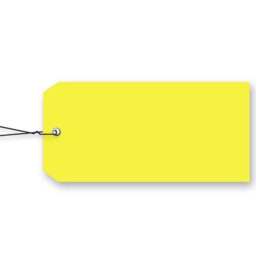 Blank Vinyl Tags - # 5 Size with Wire (Yellow)