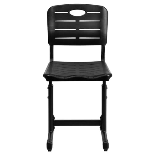 Flash Furniture Adjustable Height Black Student Chair with Black Pedestal Frame