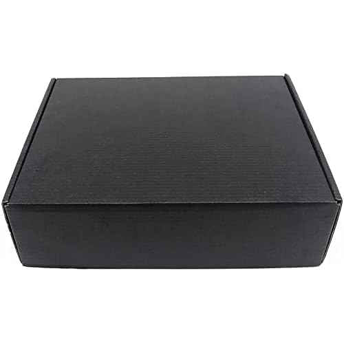 Black Cardboard Shipping Box 15.7x11.8x3 Inch Corrugated Packaging Storage Boxes 10 Pack (Inside Size: 15.2 x 11.6 x 3")