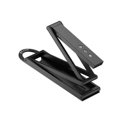 NetumScan 4K USB Book Document Camera & Webcam with Built-in Microphone & AutoFocus, USB Visualiser A3-Size, Built-in 3-Level LED, Foldable for Web Distance Learning&Teaching Compatible MacOS&Windows