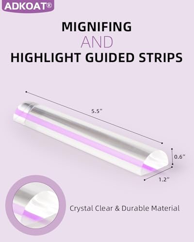 Clear 4-Pack Magnifying Mahjong Line Readers with Highlight Markers - Adkoat