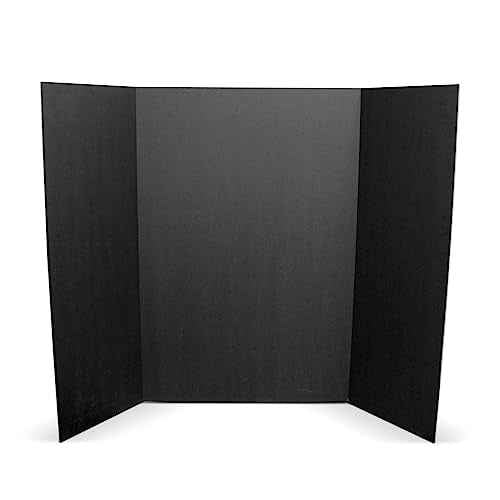 Flipside Products 36¡± x 48¡± Foam Project Boards for Presentations, Science Fair, School Projects, Event Displays and Trifold Picture Board - Total Black - 3 Pack