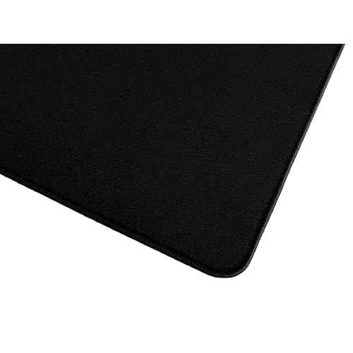 Mega Size Gaming Mouse Pad - Anti Slip Rubber Base - Stitched Edges - Large Desk Mat - 48" x 24" x 0.16" (Mega, All Black/No Logo)