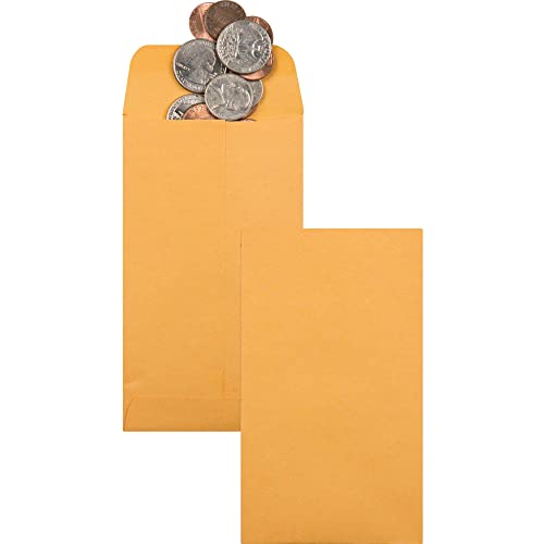 Quality Park #5 1/2 Coin Envelopes 3-1/8 x 5-1/2 Gummed Small Parts Jewelry Seed, 500 Pack