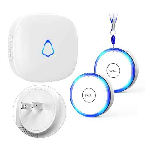 Caregiver Pager Wireless Call Button for Home, Life Alert SOS for Monitoring Elderly Assistance Products Emergency Bell Panic Button Nurse Calling for Seniors Patients Disabled Care,Waterproof