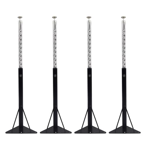 Adjustable Table Legs, 19-30 inch for Activity & Office Tables - Set of 4 (Black)