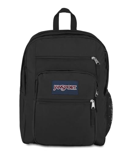 JanSport Black Laptop Backpack - 15-Inch Computer Bag with 2 Compartments, Ergonomic Shoulder Straps & Haul Handle - One Size