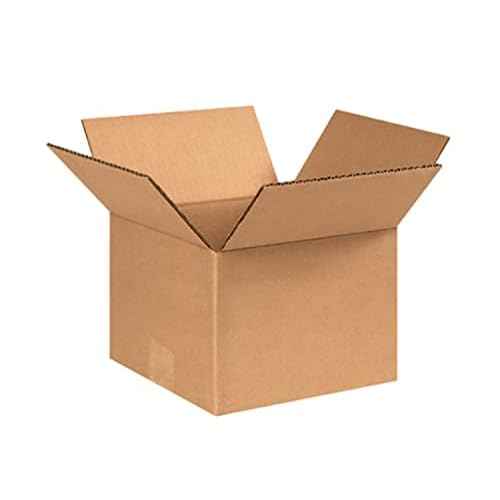 Secure Seal - 8x8x6 Pack of 50 Corrugated Cardboard Packing Shipping Mailing Moving Carton Boxes