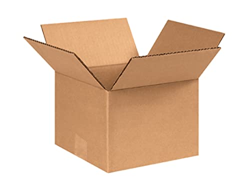 Secure Seal 8x8x6 Corrugated Cardboard Shipping Boxes - Pack of 100, Kraft Material