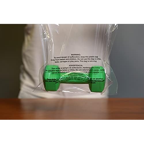 14X20 400 (Count) Clear Poly Bags With Suffocation Warning for Shipping and Packaging Resealable, Self Seal.