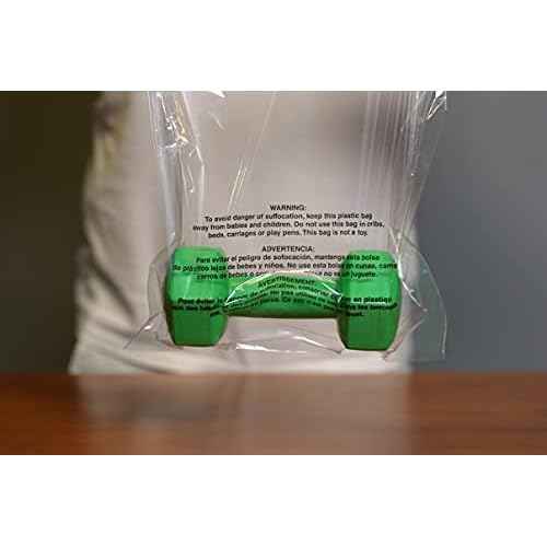 12x15 400 Count Clear Poly Bags With Suffocation Warning for Shipping and Packaging Resealable, Self Seal.