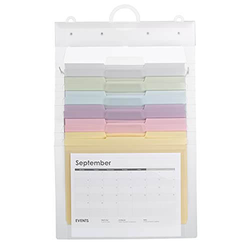 SMEAD Pastel Letter Size Wall Organizer with 6 Removable Pockets - Pack of 1