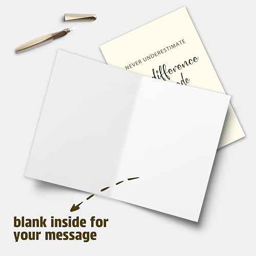Goodbye Card for Coworkers Leaving - Heartfelt Farewell Card with Uplifting Message ¡®Never Underestimate The Difference You Made¡¯, Retirement Gifts for Women Men, New Job Card for Boss Friends