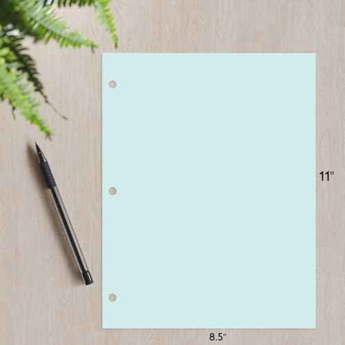 Copy And Printing Color Paper, 20 Lb. 3 Hole Punch 500 Sheets Per Ream. (Blue)