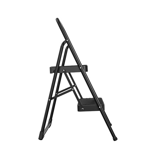 Cosco Lightweight Two Step House Step Stool for Easy Reaching and Cleaning - Non-Marring Leg Tips, Slip Resistant Steps, Stable Rear Leg Support