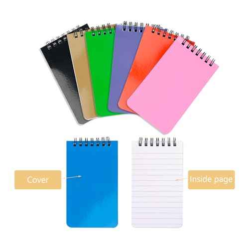 8 Pack Pocket Notebook Small 3x5 Spiral Notepads With Lined Pages, Small Top Spiral Notebook Little Mini Memo Steno Note Pads for Outdoor Home Office College School