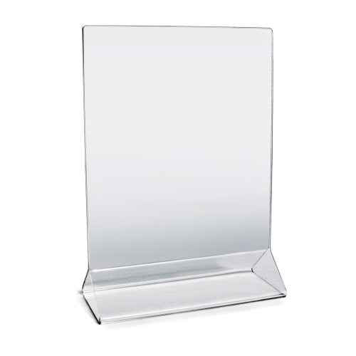 New Star Foodservice 23008 Acrylic Table Menu Card Holder, 5 by 7-Inch, Clear, Set of 12