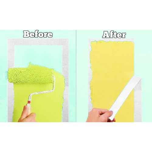 2 Pack White Masking Tape - Painters Tape 1 Inch Wide - Multi-Surface, Water Resistant, Indoor & Outdoor Use - 180FT Total - Artist Tape for Paint, Wall, Watercolor, Car, DIY (#4010)