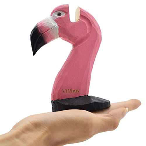 VIPbuy Handmade Wood Carving Eyeglasses Holder Stand Sunglasses Display Stand Home Office Desk D?cor Gift (Flamingo)