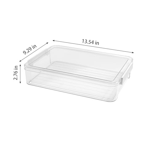 A4 Scrapbook Paper Storage, Photo Storage Box, Plastic File Box (4Pack, Large, White)