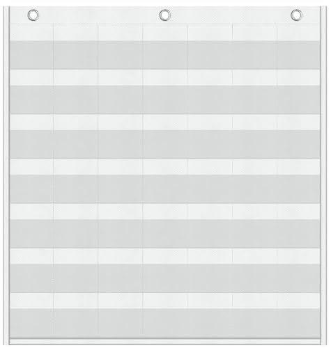 Yoink Classroom Calendar Pocket Chart with 45 Clear Pockets - White / Teacher & School Supplies