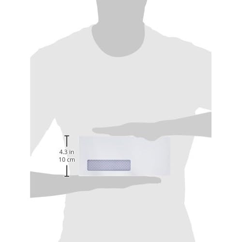 Quality Park Window Security Envelope, Reveal-N-Seal, White, 4.125 x 9.5, 500 per Box, (67418)