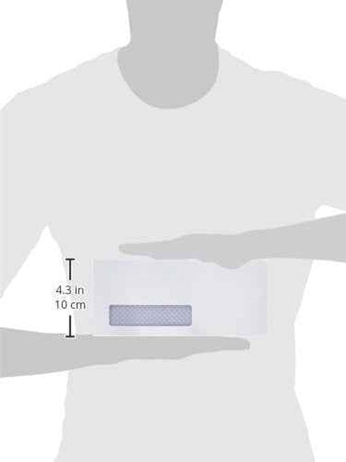 Quality Park Window Security Envelope, Reveal-N-Seal, White, 4.125 x 9.5, 500 per Box, (67418)