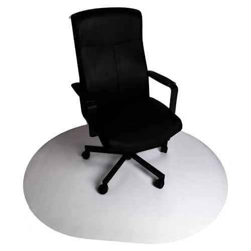 DESKU Super Oval Desk Chair Mat ? Heavy-Duty PVC Mats for Hard Floor Protection, Clear, 46" x 58" Inches, Made in The USA