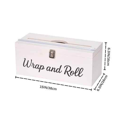 Plastic Wrap Dispenser with Cutter? Fits 12" 3000ft Costco Wrap, Foil, Cling, Wax Paper for Kitchen, Restaurant