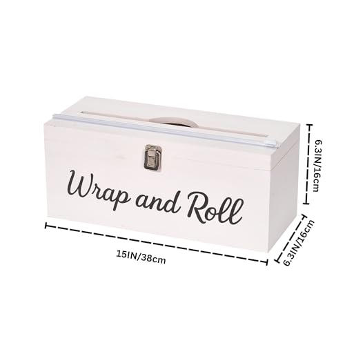 Plastic Wrap Dispenser with Cutter– Fits 12" 3000ft Costco Wrap,
