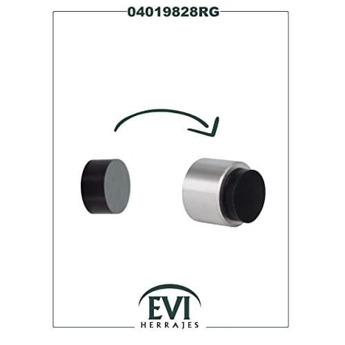EVI Herrajes | Replacement Wall-Mounted Door Stop Protective Rubber, Black Color, for Models I-198/28, I-254/35, I-255, I-260/45