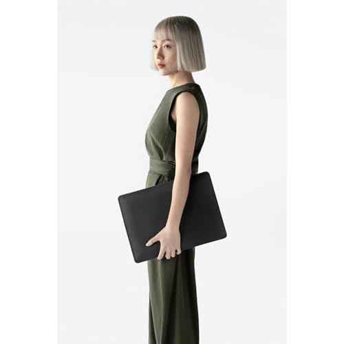 Leather Sleeve Compatible with MacBook - Drop Resistance Laptop Sleeve, EVA Shell, Suede Lined