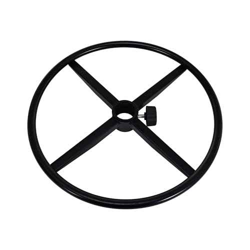 Frassie 17.7 inch Metal Chrome Office Stool Foot Rest Ring, Black Studio Drafting Chair Footrest Ring (Black)