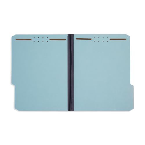 Blue Summit Pressboard File Folders, 1 Inch Expansion Pressboard Folders Letter Size, Light Blue ? 25 Pack