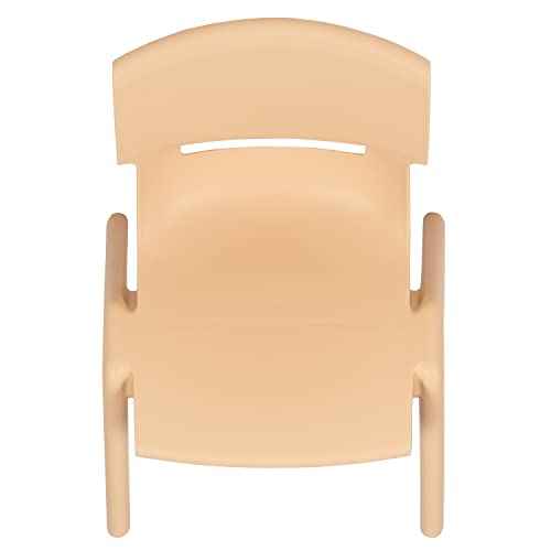 Flash Furniture Whitney 4 Pack Natural Plastic Stackable School Chair with 10.5" Seat Height