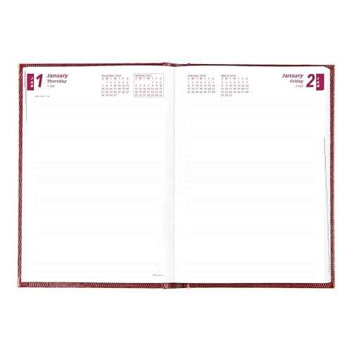 Brownline¢ç 2026 Traditional Daily/Monthly Planner, Untimed Journal, 12 Months, January to December, Perfect Binding, 8.25" x 5.75", Bright Red (CB389.RED-26)