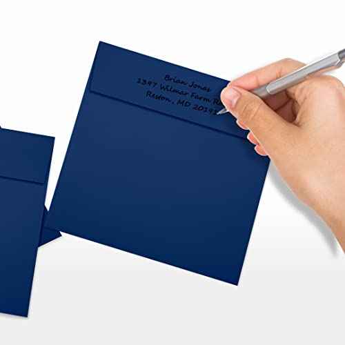LUXPaper Square Invitation Envelopes | Peel & Press | 6" x 6" | Navy Blue | 80lb. Text | 250 Qty