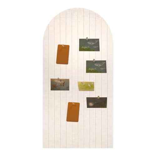Foldable Bulletin Board, 0.35" Thick Felt Wall Tiles, Large Cork Board with Adhesive Sticker, Round Edges Wall Panels for Office Bedroom Living Room, Decorative Board (Beige, 47x24 inches)