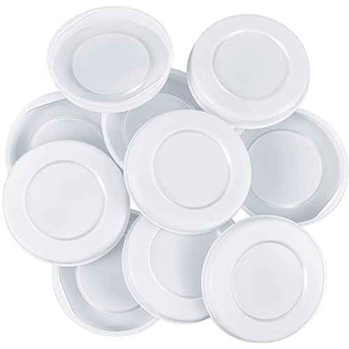 Taiyin 100 Pieces 3 Inch Mailing Tubes Plastic End Caps Cardboard Shipping Tube End Caps Plastic White End Caps for Mailing Tubes, Round