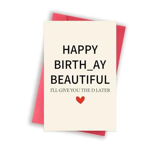 Funny Birthday Card for Wife from Husband, Best Gift for My Wife Birthday, Happy Wife Birthday Gift Ideas for Her, Sweet Birthday Card for Women Her Girlfriend