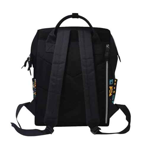 ALAZA African Ethinic Geometric Print Laptop Backpack Anti Theft Purse Backpack for Women Men,15.6 inch Doctor Bag College Backpacks Travel Casual Daypack