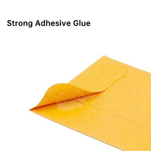 ESSENTIAL #1 500 Piece Coin Envelopes 2.25" x 3.5" with Gummed Flap, Small Parts Envelope for Home and Office Use (Yellow -500)