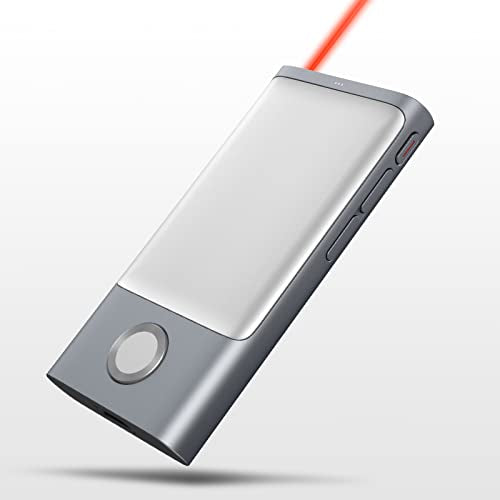 Cheerdots Bluetooth Presentation Clicker Wireless Presenter, Air Mouse with Red Light Presentation Remote for Mac, Windows, iPad OS and Android, Space Gray