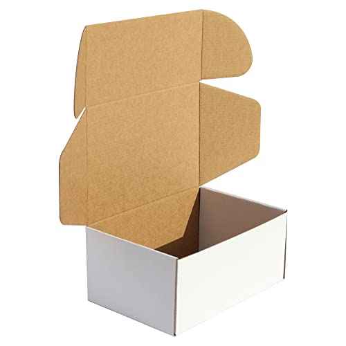 40 Pack 9x6x4 Small White Shipping Boxes - Corrugated Cardboard Mailer for Packaging, Mailing, Moving, Gifts - Eco-Friendly and Recyclable - Manufacturer Direct