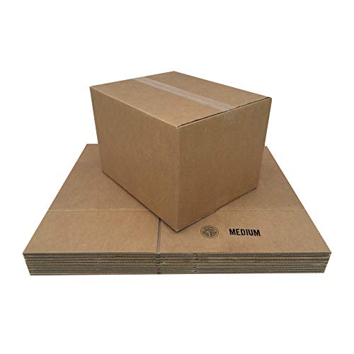 Amazon Basics Medium Cardboard Moving Boxes 10-Pack, 18 x 14 x 12 Inches